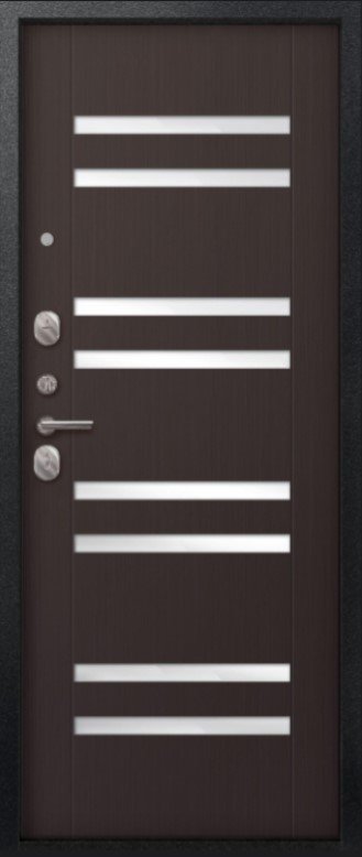 Товар Дверь V-07 Черный муар - Темная лиственница DIS007349