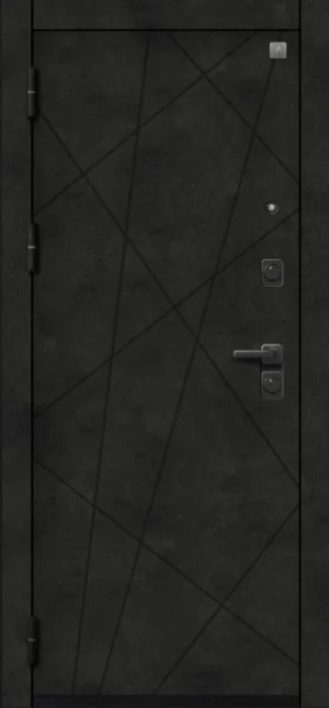 Товар Дверь V-16 Черный муар + Бетон темный - Кашемир белый DIS007353